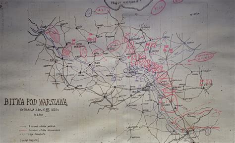 Mapa strategiczna Bitwy Warszawskiej 1920