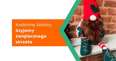 Ilustracja przedstawiająca gotowego, świątecznego skrzata z czapką i brodą.