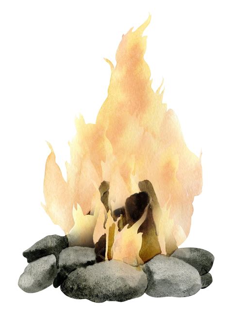 Ilustracja przedstawiająca celtyckie ognisko podczas Samhain