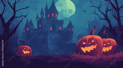 Ilustracja przedstawiająca typowe psikusy halloweenowe, takie jak jajka na drzwiach lub papier toaletowy rozwieszony na drzewach.