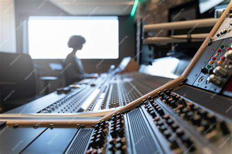 Zdjęcie wnętrza studia muzycznego MusicMuse z instrumentami.