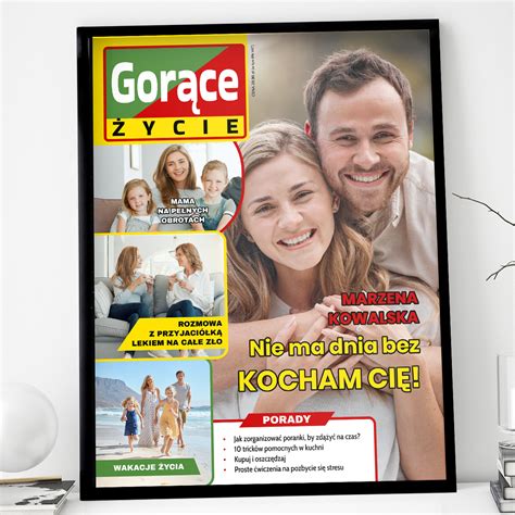 Przykładowy plakat personalizowany ze zdjęciem rodzinnym i dedykacją.