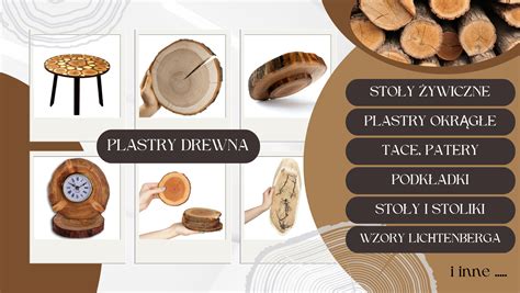 Zdjęcie przedstawiające plastry drewna z namalowanymi wzorami, przygotowane do stworzenia girlandy.