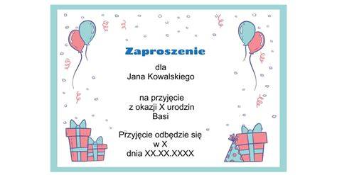 Kreatywne zaproszenie urodzinowe z elementami graficznymi