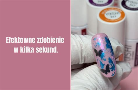 Folia transferowa i naklejki wodne jako szybkie zdobienie paznokci hybrydowych