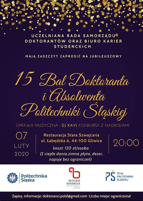 Plakat informujący o Balu Andrzejkowym w Kiermusach z datą i elementami graficznymi