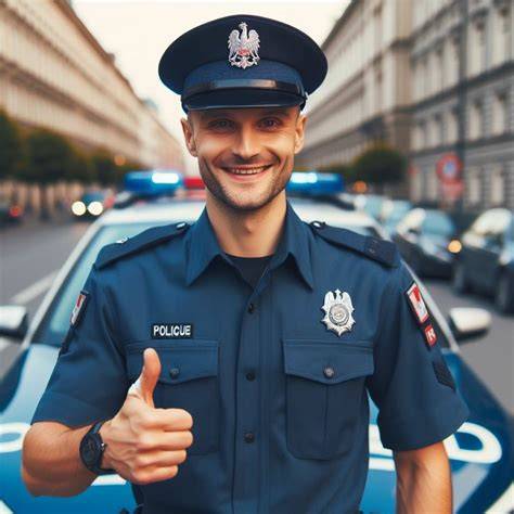 Zdjęcie policjanta pomagającego obywatelowi