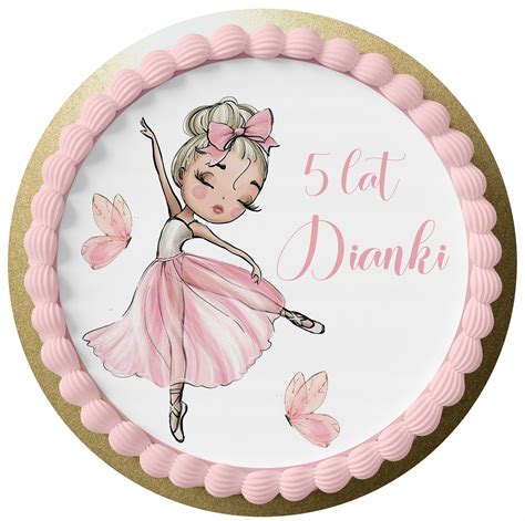 Ilustracja tortu udekorowanego opłatkiem z motywem Baby Shower, np. z napisem 