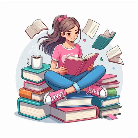 Ilustracja przedstawiająca parę młodych ludzi czytającą książkę.