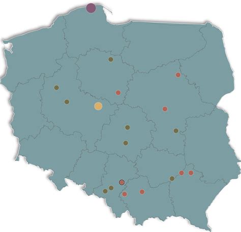 Mapa wskazująca potencjalne lokalizacje na jarmark