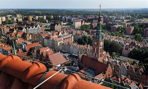Widok z wieży widokowej Bazyliki Licheńskiej