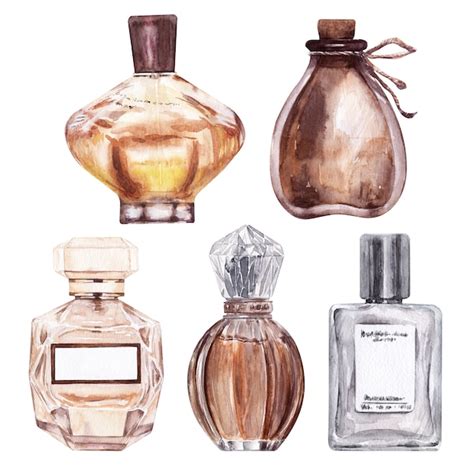 Ilustracja flakonów perfum z rankingu