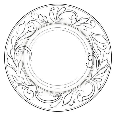 Ilustracja pokazująca etapy rysowania okrągłego talerza z dodawaniem cieniowania.