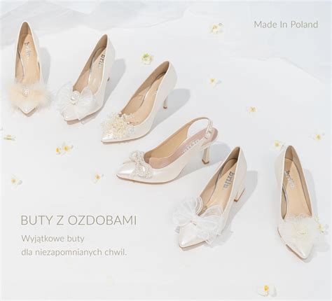 Eleganckie buty ślubne damskie z subtelnymi zdobieniami