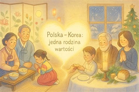 Ilustracja przedstawiająca tradycyjną polską Wigilię
