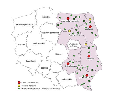 Mapa z zaznaczonymi różnymi typami miejsc weselnych w plenerze w Polsce (szklarnie, zagrody, ogrody, jurty).