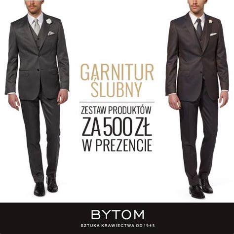 Przykład eleganckiego garnituru ślubnego trzyczęściowego