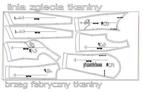 Schematyczne przedstawienie wykroju na dziecięce body.