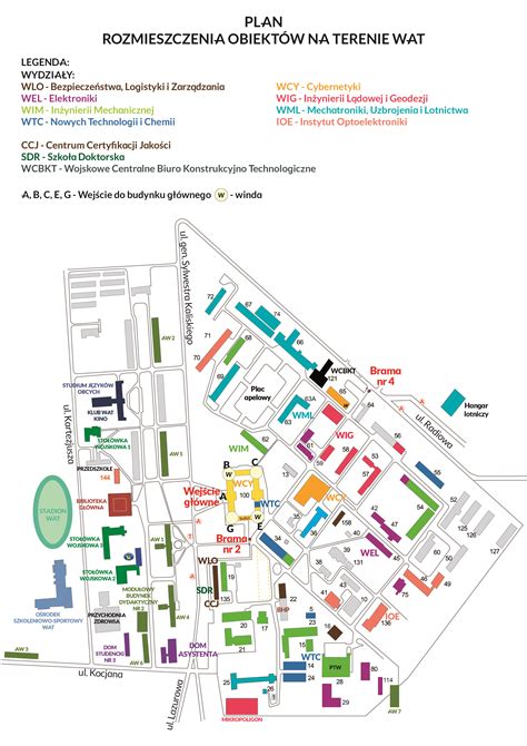 Schematyczny plan rozmieszczenia bloków i ulic na terenie parafii Stoki