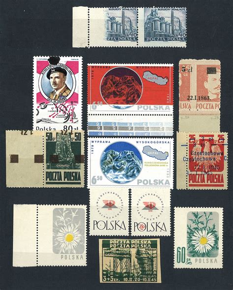 Kolaż przedstawiający znaczki pocztowe z 1930 roku upamiętniające 100. rocznicę powstania listopadowego.