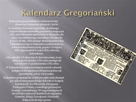 Infografika porównująca kalendarz juliański i gregoriański z zaznaczeniem przesunięcia dat świąt