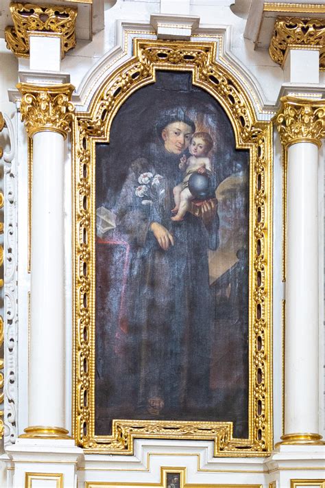 Obraz świętego Antoniego Padewskiego w kościele w Niewodnicy Kościelnej