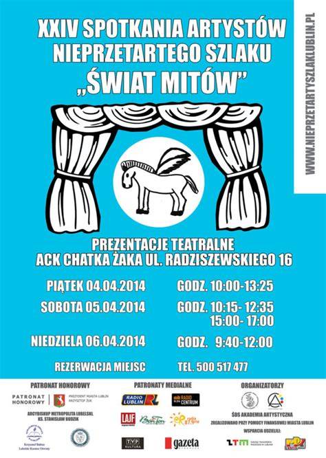 Plakat informujący o Spotkaniach Artystów Nieprzetartego Szlaku