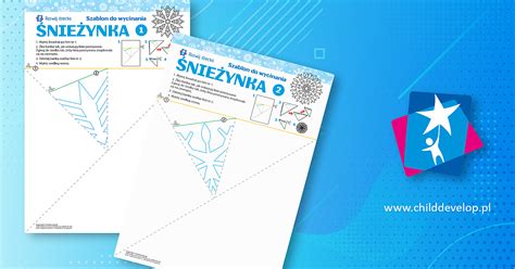 schemat składania i wycinania papierowej śnieżynki