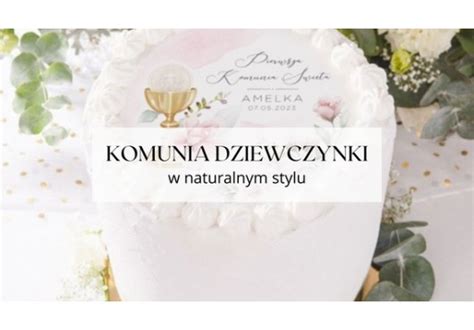 Przykładowe dekoracje komunijne dla dziewczynki z motywem kielicha i kwiatów.