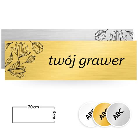 Przykład personalizowanej tabliczki z grafiką i tekstem