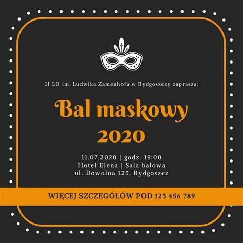 Eleganckie zaproszenie na bal maskowy lub zdjęcie sali balowej z Weneckiego Balu Maskowego