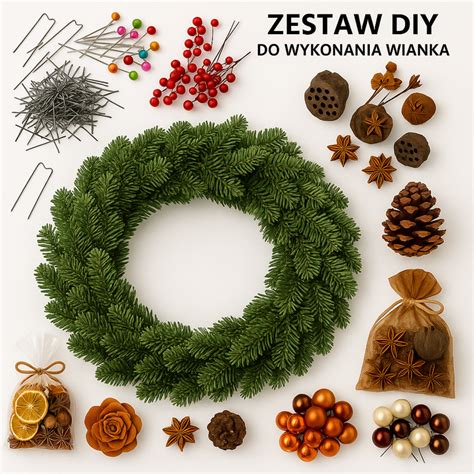 Naturalne ozdoby do wieńca adwentowego: suszone cytrusy, laski cynamonu, szyszki, owoce dzikiej róży