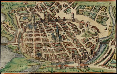 Mapa średniowiecznego miasta Liège