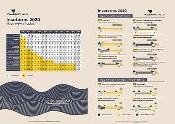 Infografika prezentująca kluczowe różnice między popularnymi warunkami Incoterms