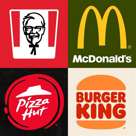 Logo wybranych marek AmRest (KFC, Pizza Hut, Burger King, Sushi Shop)