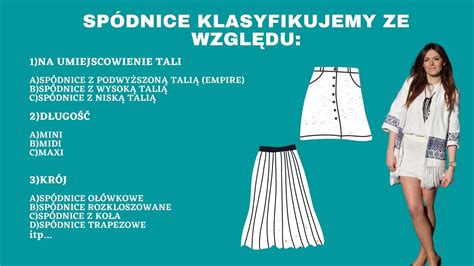 Grafika przedstawiająca różne rodzaje spódnic karnawałowych: cekinową, satynową, skórzaną, tiulową.