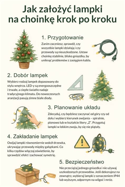 Proces dekorowania choinki - od lampek po zawieszki
