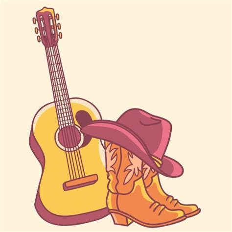 Ilustracja mężczyzny w stroju kowbojskim z kapeluszem i bandaną