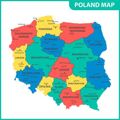 Mapa Polski z zaznaczonymi regionami pochodzenia ziemniaków do produkcji chipsów Lay's
