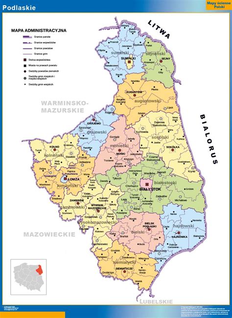 Mapa powiatu łobeskiego z zaznaczonymi miejscowościami oferującymi usługi kosmetyczne