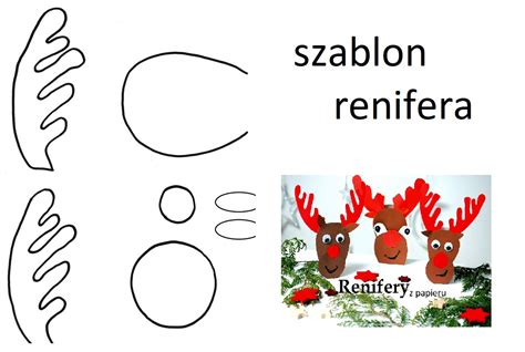 szablon do wycięcia papierowego reniferka z lizakiem