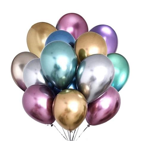 balony chromowane w kolorze złotym i czarne balony metaliczne
