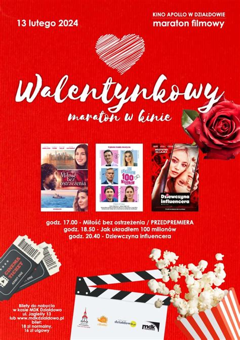 plakat informacyjny o Filmowym Maratonie Sylwestrowym w Kinie Helios