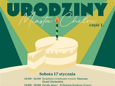 stylizowana grafika przedstawiająca elementy związane z pierwszymi urodzinami dziecka: tort, balony, ozdoby stołu