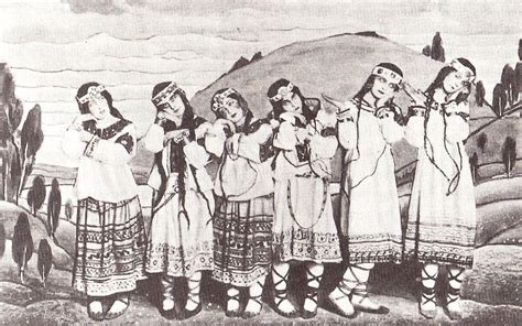 Ilustracja przedstawiająca scenę z baletu 