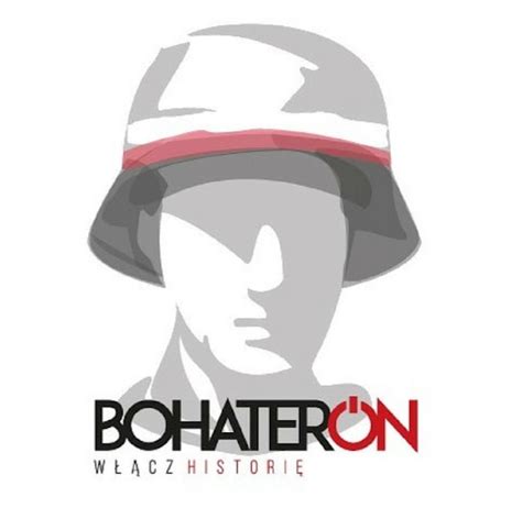 Plakat kampanii BohaterON z elementami patriotycznymi i zdjęciami Powstańców Warszawskich.