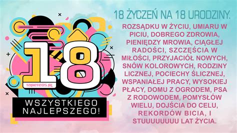 Ilustracja przedstawiająca młode osoby świętujące 18 urodziny z prezentami.
