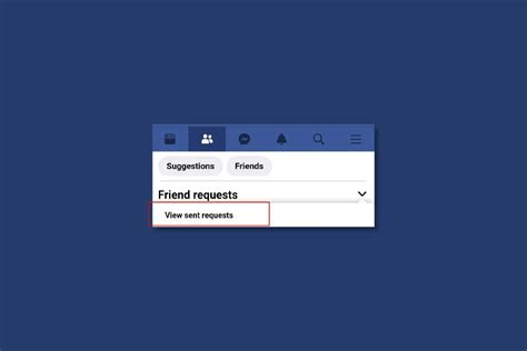 Schematyczne przedstawienie ścieżki sprawdzania wysłanych zaproszeń na Facebooku.