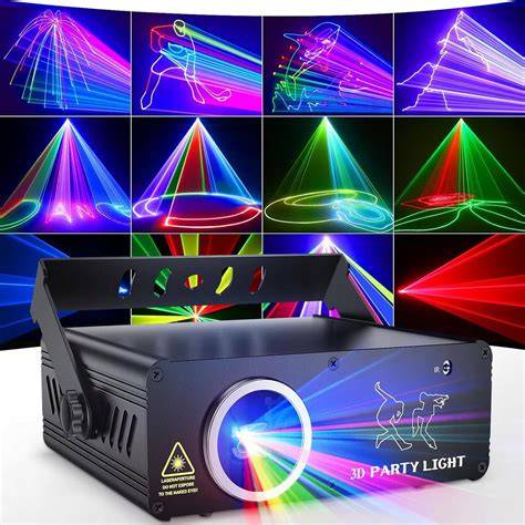 Przykładowe wzory wyświetlane przez projektor laserowy