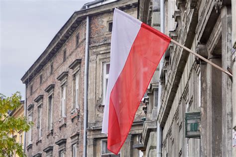 Graficzne przedstawienie proporcji flagi Polski 5:8